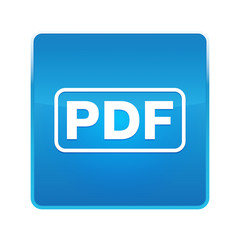 PDF icon shiny blue square button