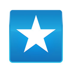 Star icon shiny blue square button