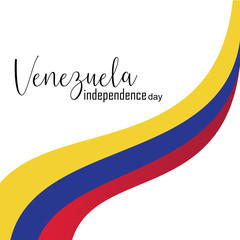 Vector illustration of Happy Venezuela Independence Day