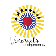 Vector illustration of Happy Venezuela Independence Day