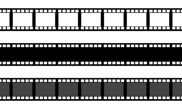 Set of film strip isolated on white background. Vector illustration
