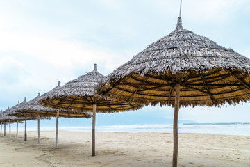 parasol tropical beach sea landscape, romantic paradise