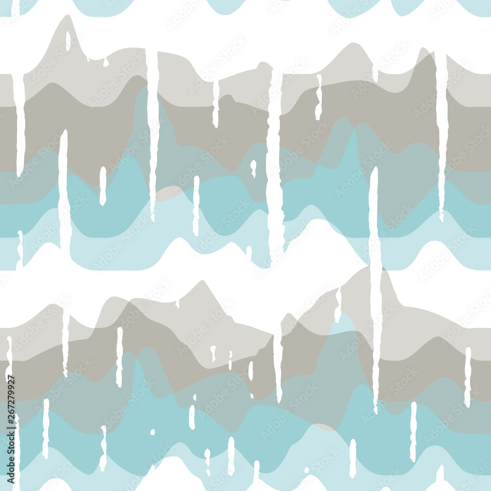 Poster abstract wavy line pattern, seamless vector geometric background.