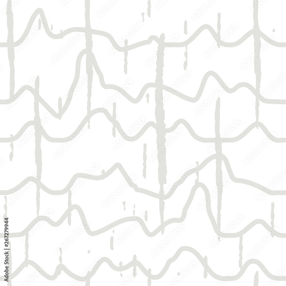 Poster abstract wavy line pattern, seamless vector geometric background.