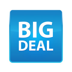 Big Deal shiny blue square button