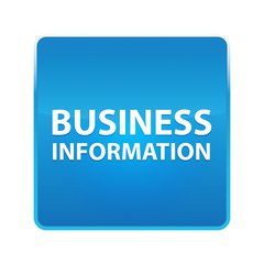 Business Information shiny blue square button