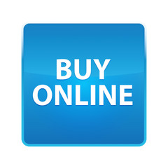 Buy Online shiny blue square button