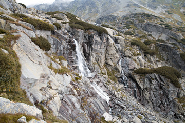 waterfall in moutains