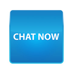 Chat Now shiny blue square button