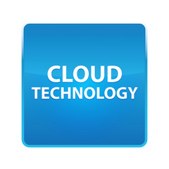 Cloud Technology shiny blue square button