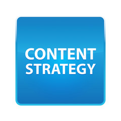 Content Strategy shiny blue square button