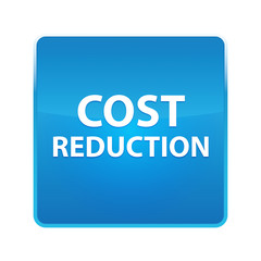 Cost Reduction shiny blue square button