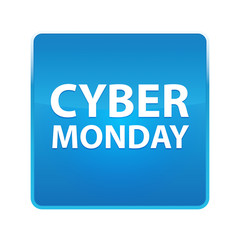 Cyber Monday shiny blue square button