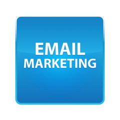 Email Marketing shiny blue square button