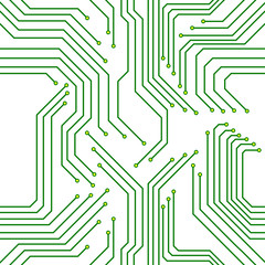 Seamless pattern of circuit board. Technology background