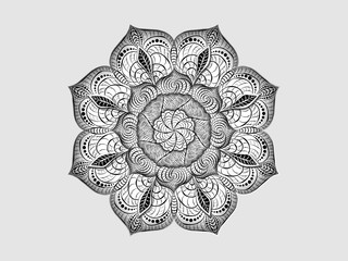Decorative radial ornament in the form of a mandala - 267283184