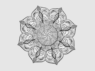 Decorative radial ornament in the form of a mandala - 267283561