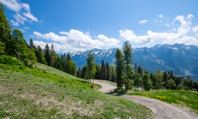 View of Caucasian mountains