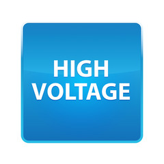 High Voltage shiny blue square button