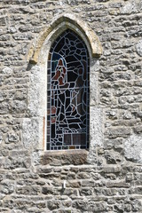 Fototapeta na wymiar Stained glass window in church