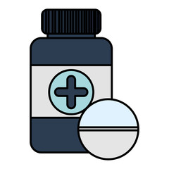 bottle drugs with pill medical