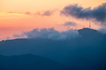 Telecomunications tower. Biscay, Basque country range mountains, Basque Country, Spain