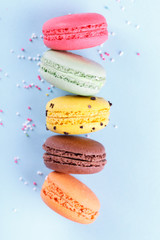 Colorful french macarons