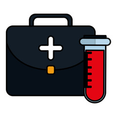 medical kit with tube test