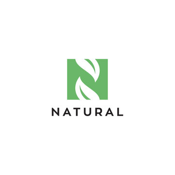 N Letter For Natural Vector Logo Design