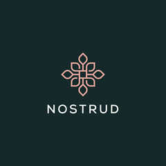 decorative flower mandala vector logo design