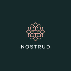 decorative flower mandala vector logo design