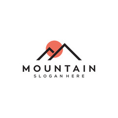 mountain vector logo design