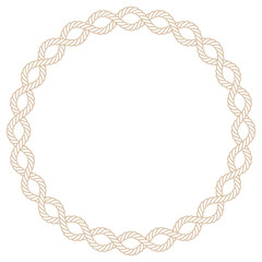 Vector ring rope frame border line