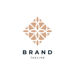 Fototapeta premium Abstract Circle Floral Logo Design Template