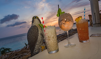  Cocktail  views around the Caribbean island of Curacao