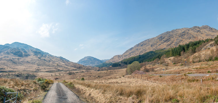 Panorama Landscape at Lochailort Highlands Scotland