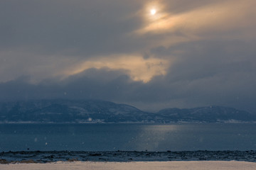 The sun breaks thorugh the clouds