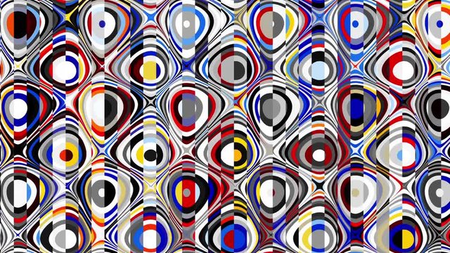 Moving random wavy texture. Psychedelic animated background. Transform abstract curved shapes. Looping footage.