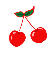 Sweet cherry fruit fresh vector design