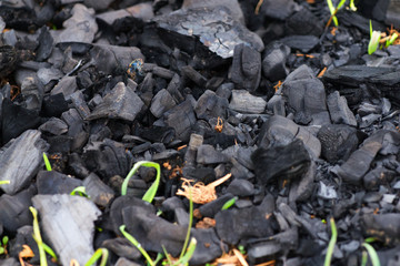 Coal background at an angle