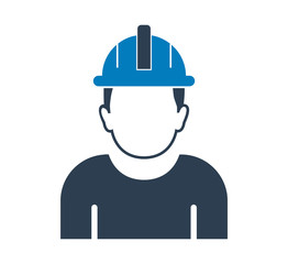 Male worker Icon. Flat style vector EPS.