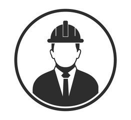 Male Engineer Profile Icon. Flat style vector EPS.