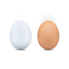 White and brown eggs icon