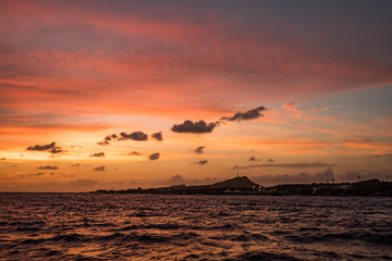   views around the Caribbean island of Curacao