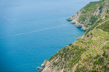 Obraz premium Small bay in the Gulf of La Spezia - Mediterranean sea Italy