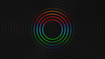 grey and multicolor circles modern background illustration, 3d render	
