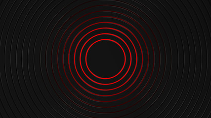 grey and red cirlces modern background 3d render