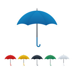 Fototapeta na wymiar Umbrella icons color variations
