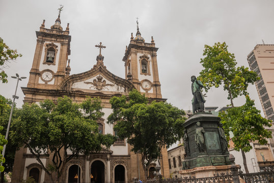 Candelaria Church in downtown in Rio de Janeiro, Brazil.