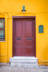 Fototapeta na wymiar Historical, Old, Colorful Doors in Kuzguncuk, Istanbul, Turkey. Detail scenic view of colorful doors in Istanbul Streets.